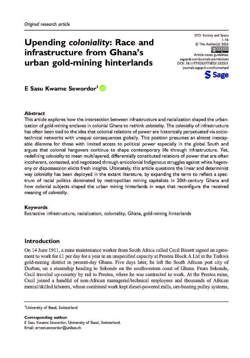 first page of article